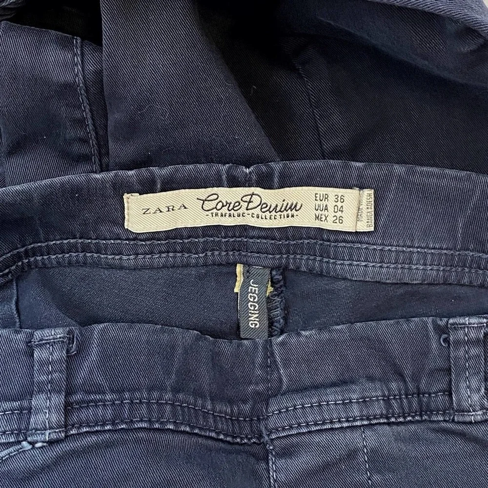 13. Zara Core Denim Skinny Dark Blue Jegging 4 - Picture 9 of 11